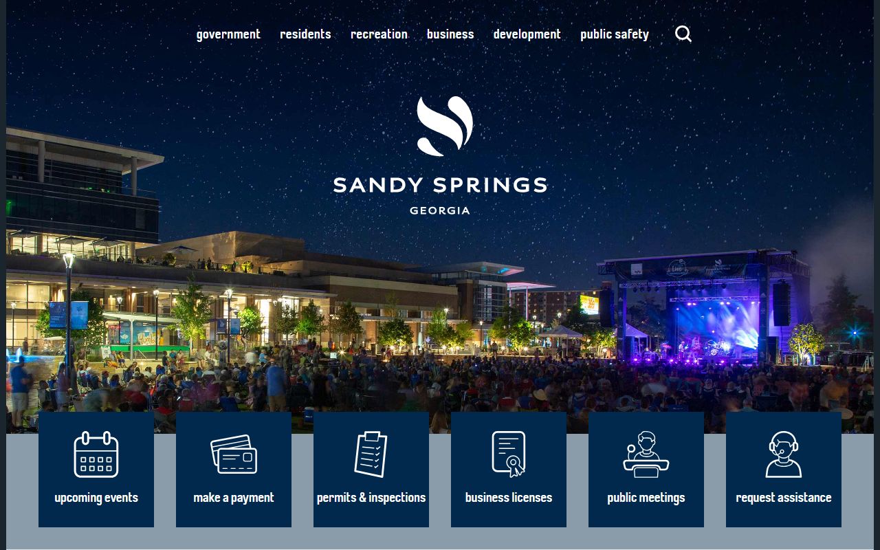 Sandy Springs family court records city website for local government services