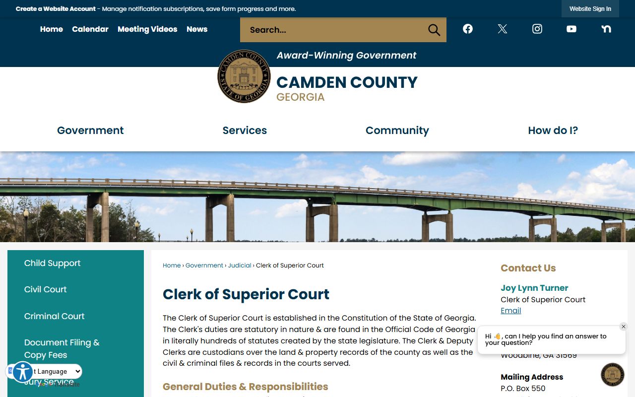 Camden County family court records clerk website