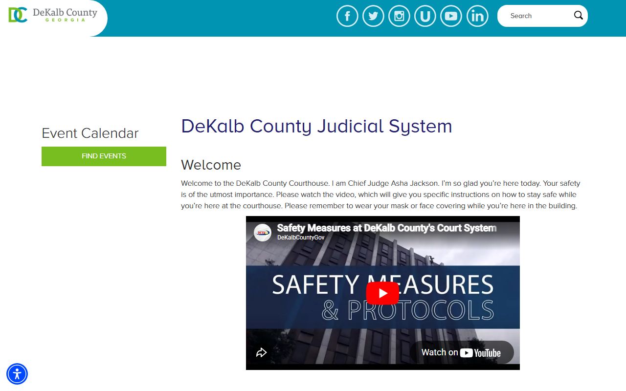 DeKalb County family court records judicial system website