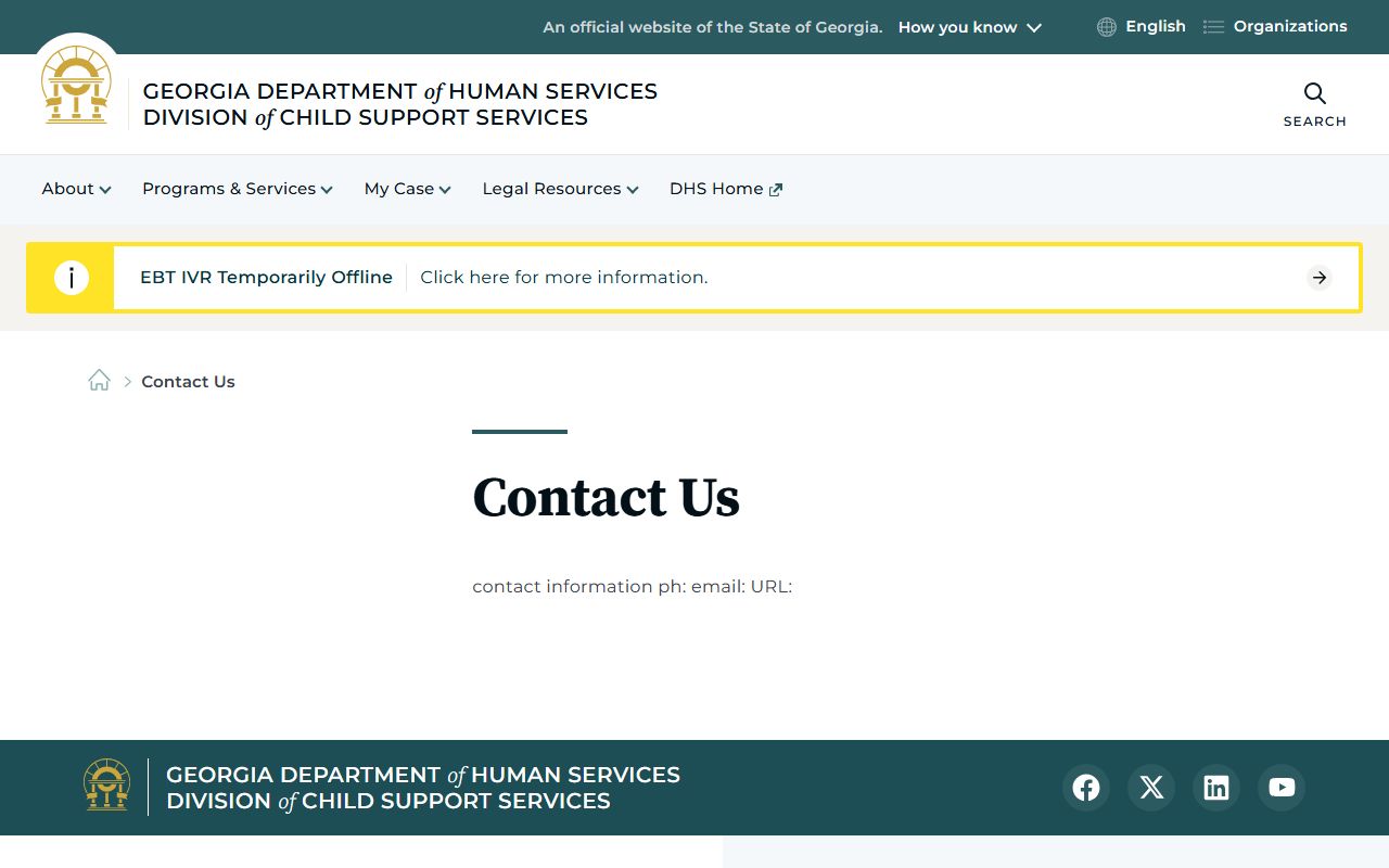 Georgia family court records DCSS contact information